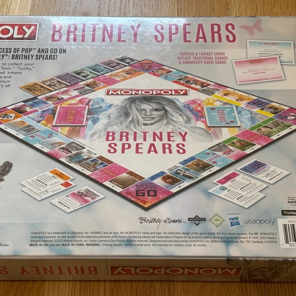 Monopoly BRITNEY SPEARS Board Game 2022 Collector's Edition - New / Sealed - Picture 3 of 8